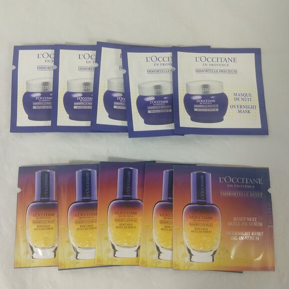 L'OCCITANE IMMORTELLE PRECIEUSE OVERNIGHT Mask & RESET SERUM X 10 SAMPLES - Picture 2 of 5